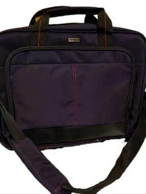 > Targus Black Laptop Shoulder Bag with Red Stitch Accents